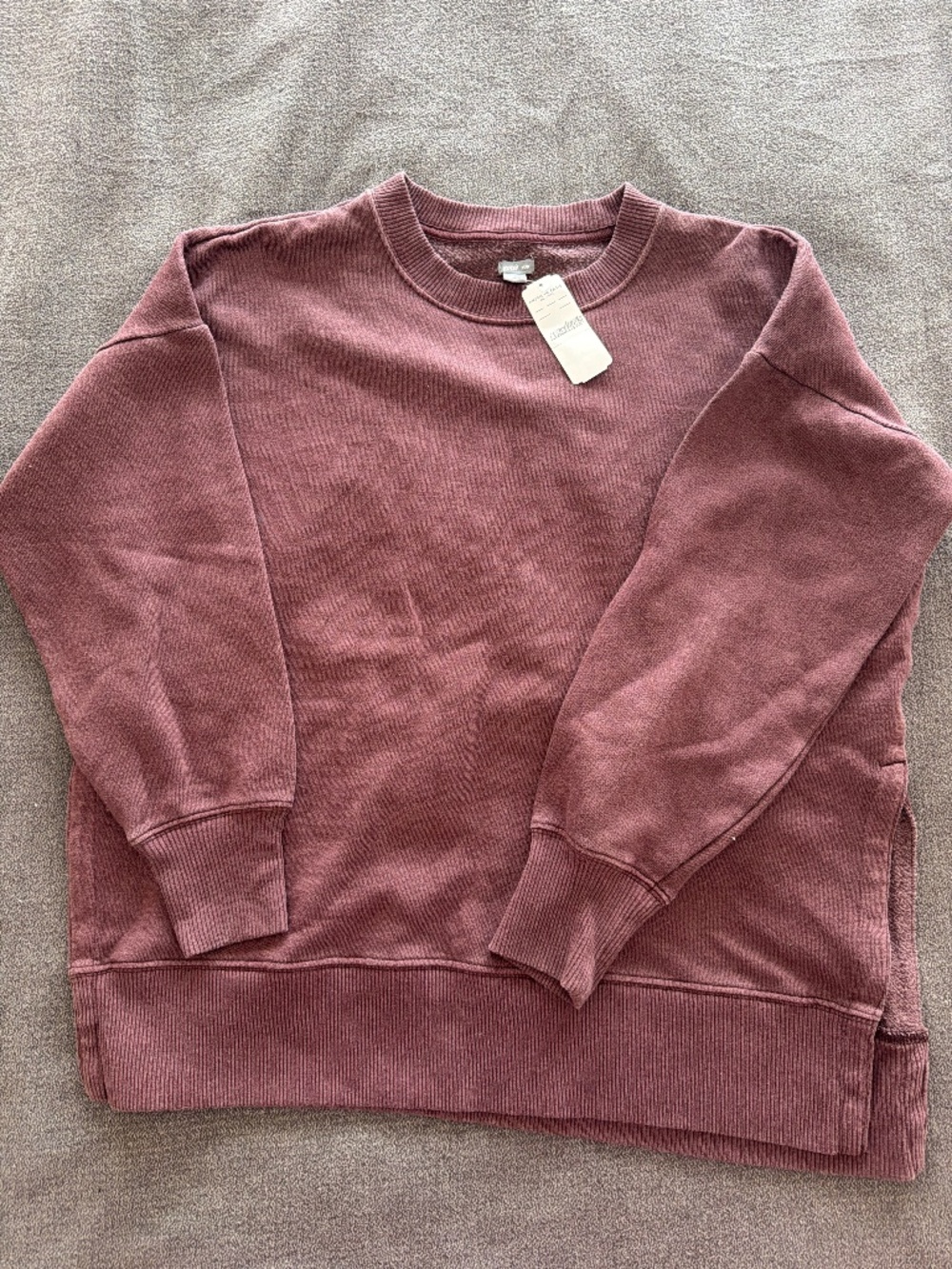 Aerie Oversized Crewneck Sweatshirt Mauve Size XS NWT